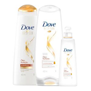 Kit Dove Oleo Nutricao Shampoo 400ml + Condicionador 400ml + Creme para Pentear 200ml
