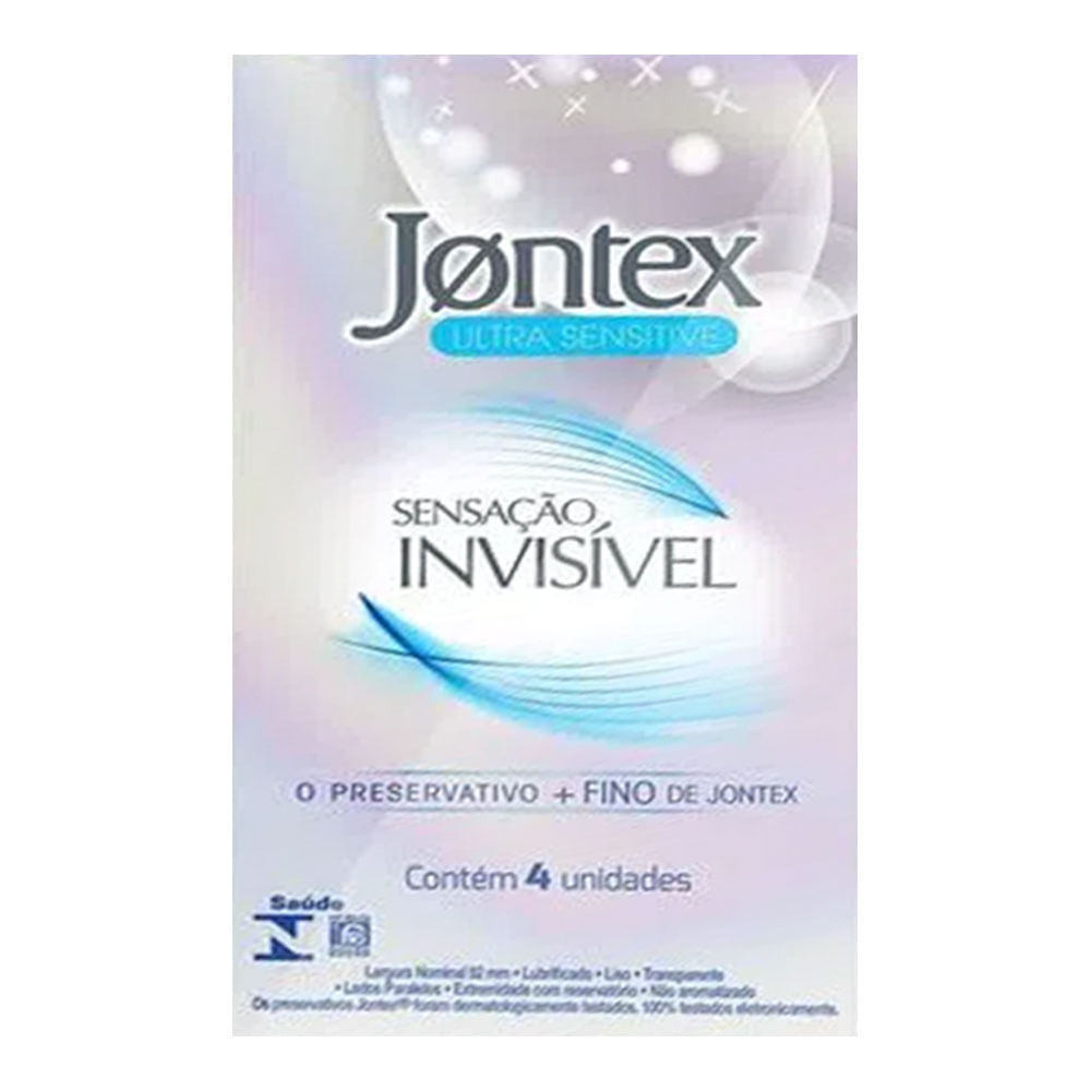 Preservativo Jontex Sensacao Invisivel 4 Unidades 7037