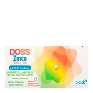 Vitamina D + Zinco Doss 2000UI + 20mg Biolab 30 Capsulas