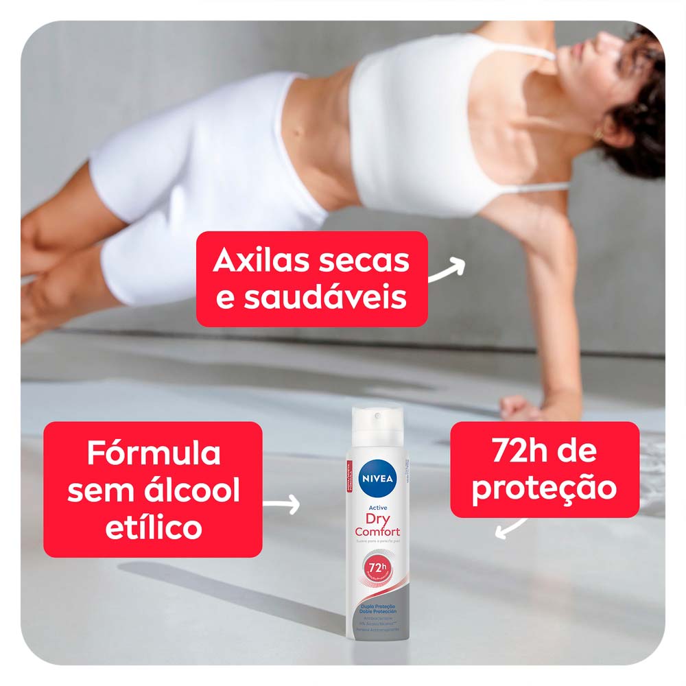 Desodorante Aerosol Nívea Feminino - Nivea Dry Comfort